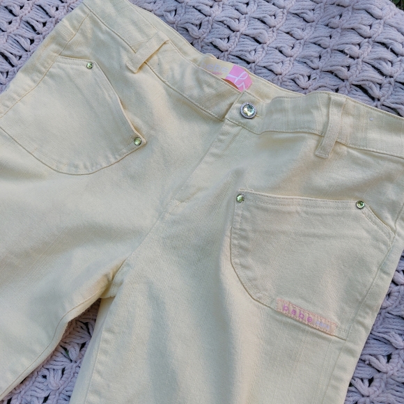Vtg Y2K Yellow Denim by bebe - Picture 3 of 9